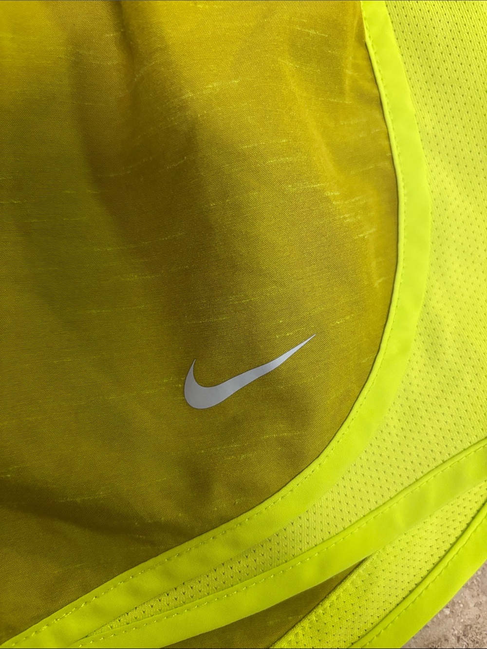 Nike - Women's Yellow-Green Athletic Running Shorts (size XS) - Picture 2 of 6